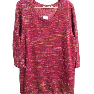 1x,2X Notations 1/2 sleeve Scoop Neck Sweater